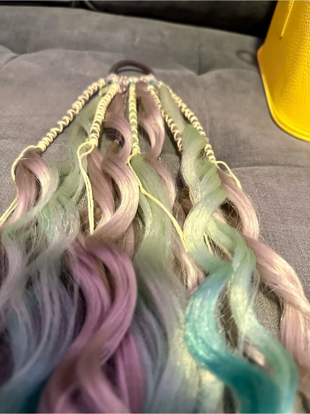 Teal Ombre Curly Hair Extensions for Women